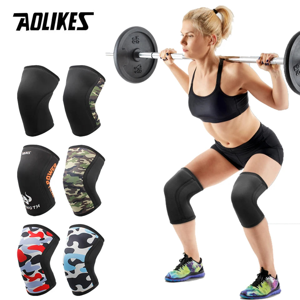 AOLIKES 1 Pair 7mm Neoprene Sports Kneepads (Comes With 2 Pads)