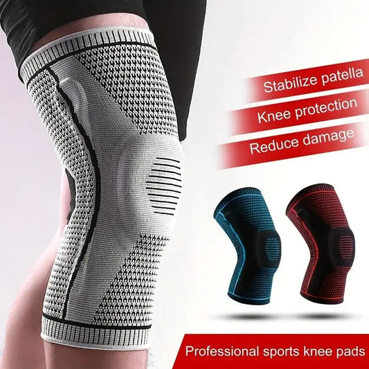 Non-Slip Knee Support Brace with Patella Gel Pad Stabilizers (Comes With Two Pads)