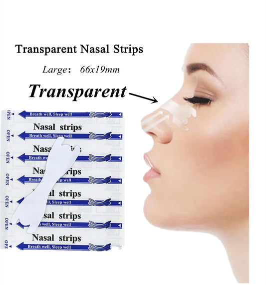 Transparent Nasal Strip Anti-Snoring Sticker - 50pcs