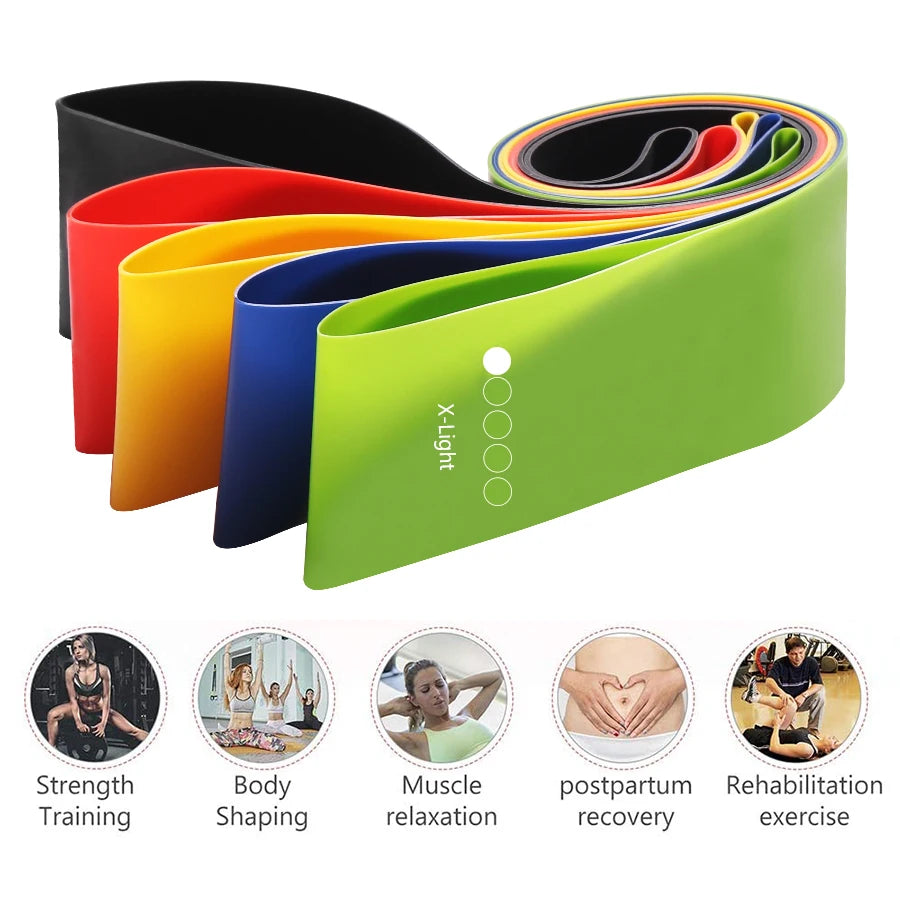 5 Level Fitness Latex Resistance Bands